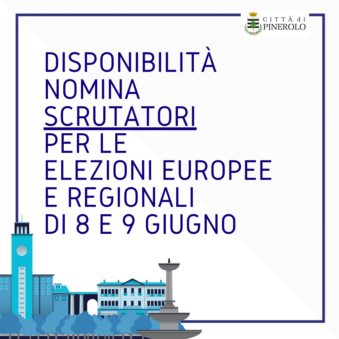 Immagine che raffigura Elezioni europee e amministrative 2024 - DISPONIBILITÀ SCRUTATORI